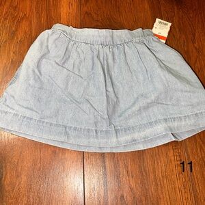 Cat & Jack girls 5t skort blue denim like. nWT